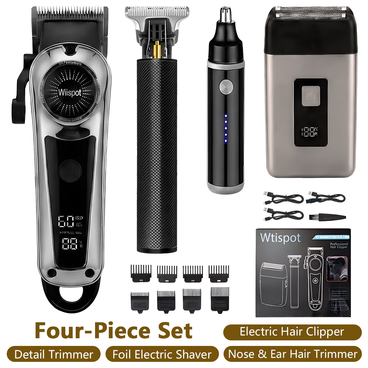 Hair Clipper Professional - Take Care Of Everything! 3pcs/4pcs Men'S