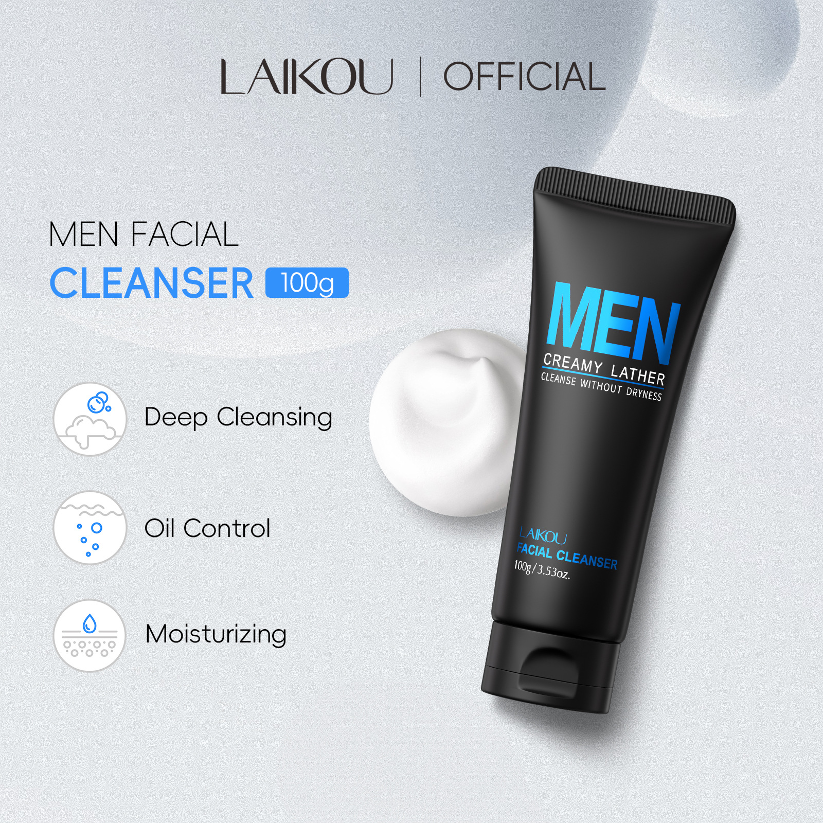 LAIKOU Men Face Wash 100g Deep - مراجعة Men'S Grooming Facial وسعره