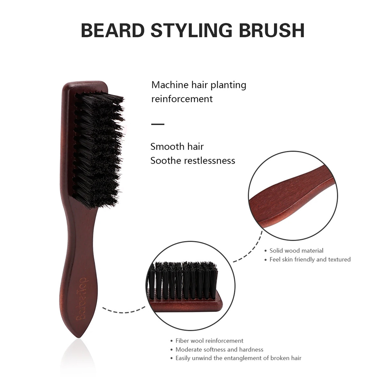 Barbershop Wooden Handle Boar  - مراجعة Grooming Men'S Hair وسعره