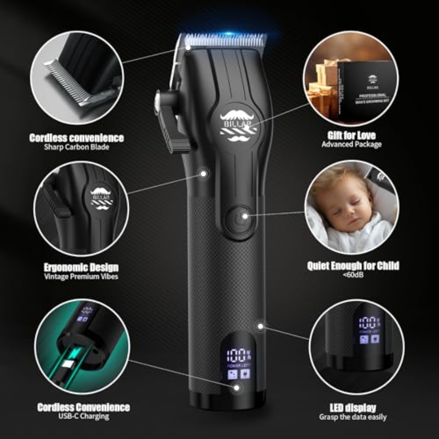 ® Cordless Barber Kit, Profess - مراجعة Mens Grooming Barber وسعره