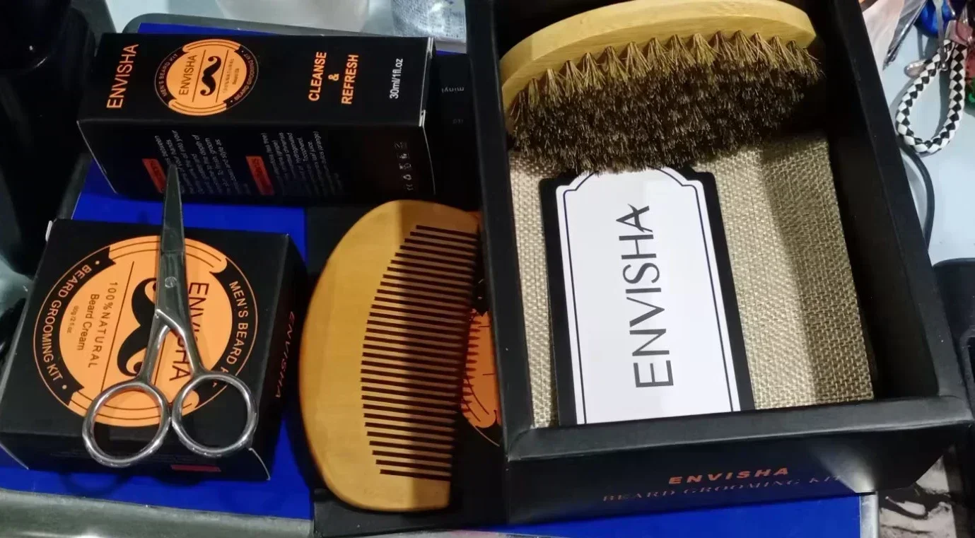 6pcs/set Men Beard Barba Groom - مراجعة Grooming Men'S Hair وسعره