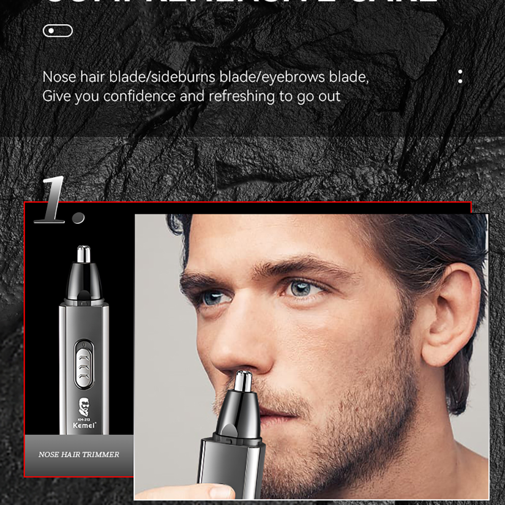 Kemei Multifunction Ear and No - مراجعة Men'S Grooming Facial وسعره